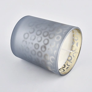 Sunny glassware Wholesales custom grey luxury glass candle jar holders