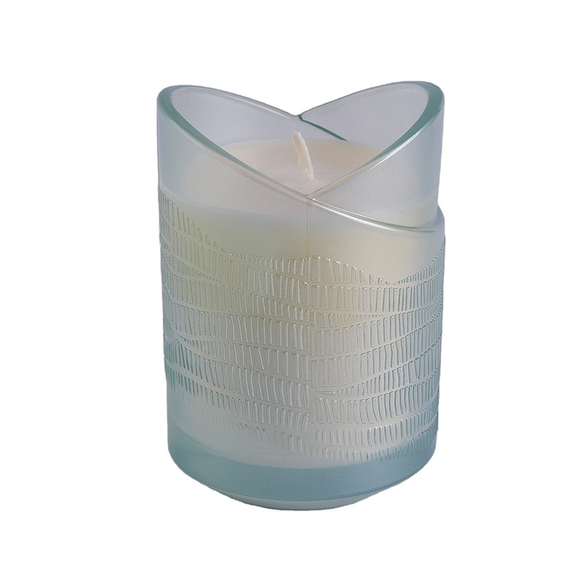 Sunny custom empty heart shape crystal glass Candle jar 10oz 20oz