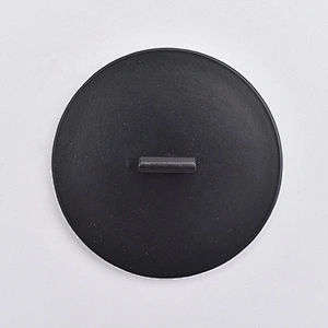 Logo printing round black metal lid cover for candle jars