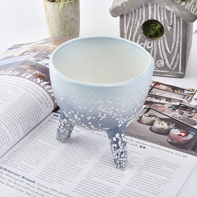750ml Beautiful glazed ceramic candle vessels for home decor