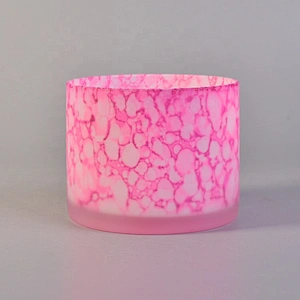 250ml Luxury pink Glass jar candle making supplies