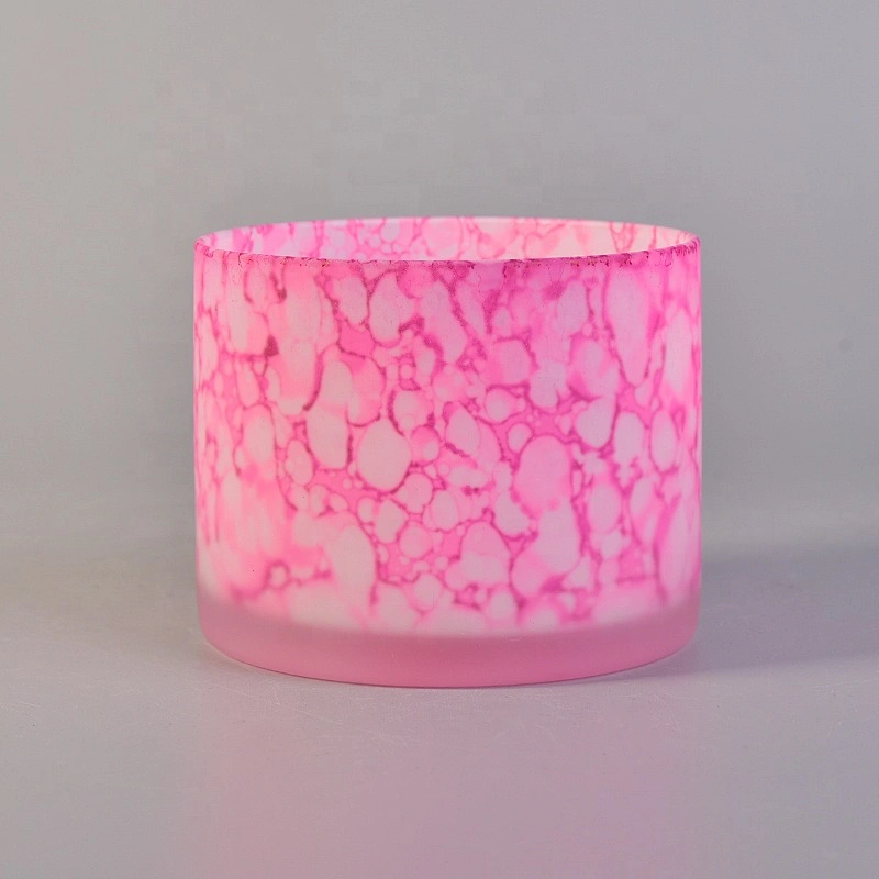 250ml Luxury pink Glass jar candle making supplies