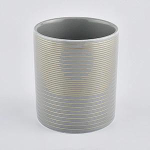 Custom Matte Ceramic Candle Vessels With Printing