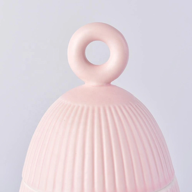 200ml Sunny christmas glazed empty ceramic candle jar with lid