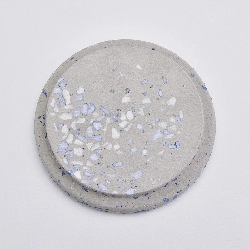 Hot sales custom pattern concrete lid for candle jars