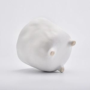 ceramic candle jar with matte color glazing finish
