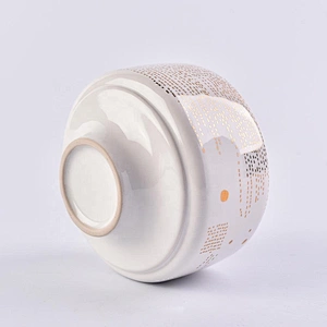 Wholesales decorative standing white ceramic candle holder