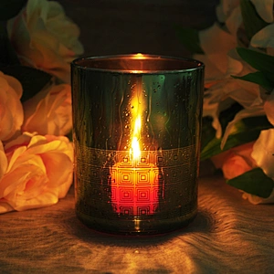 8oz 10oz 12oz  Luxurious customized tealight candle holder glass for home decor