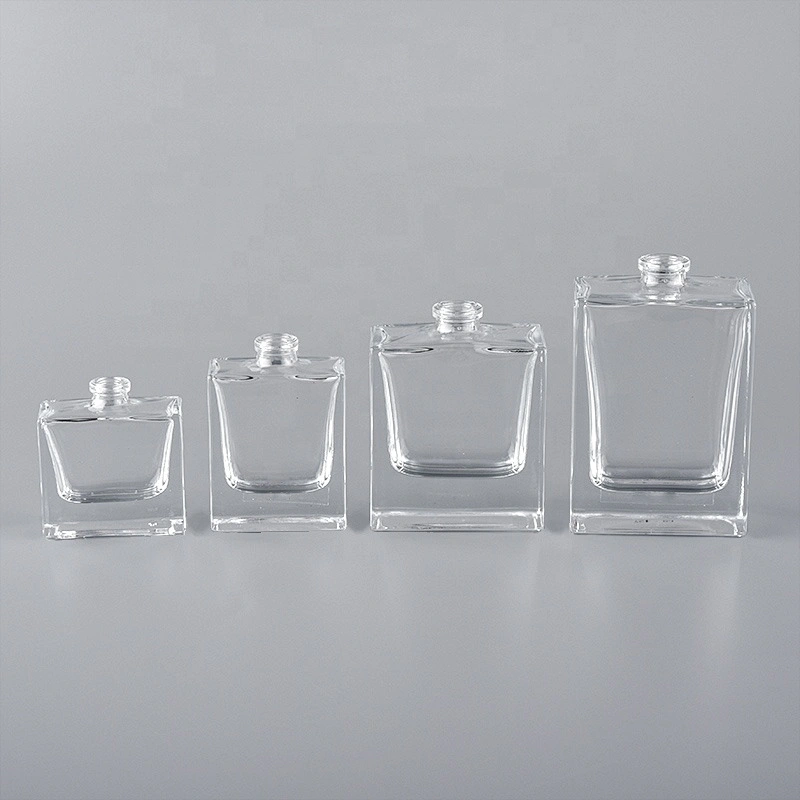 15ml Flat-Square Clear Glass Bottle with sprayer