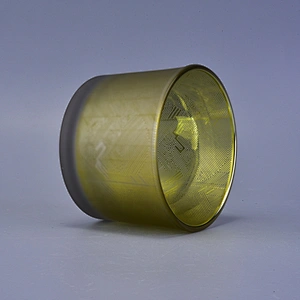 10oz 16oz luxury matte empty plated glass candle container