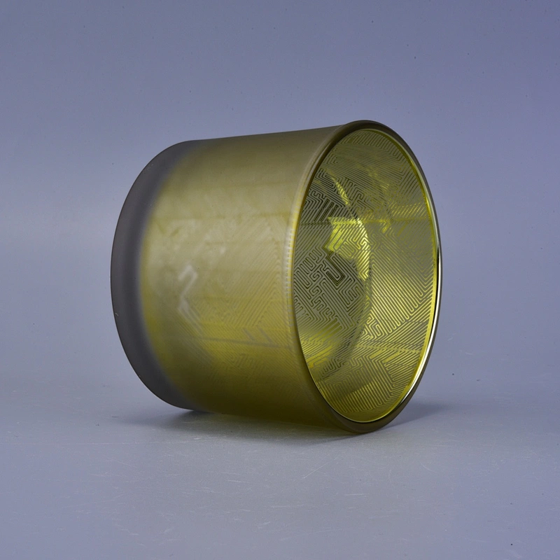 10oz 16oz luxury matte empty plated glass candle container