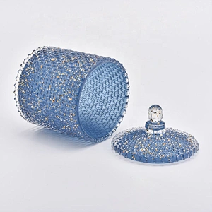 Vintage tealight scented Glass Candle holder with lids wedding decoration