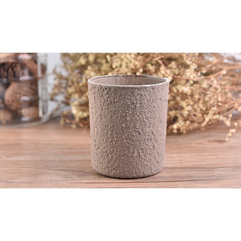 10oz 20oz Wholesales custom empty brown luxury concrete candle container