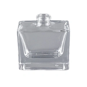 1/3 oz (10ml) Flat-Square Clear Glass Bottle (Heavy Base Bottom)