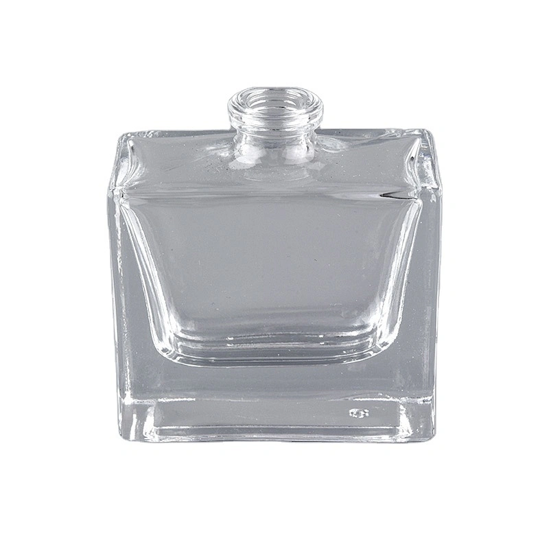 1/3 oz (10ml) Flat-Square Clear Glass Bottle (Heavy Base Bottom)
