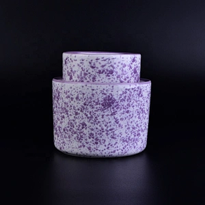Wholesales glitter color custom ceramic candle container