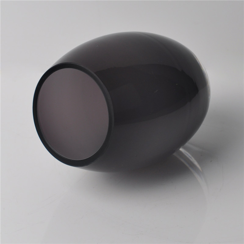 Luxury black glass cut candle holders