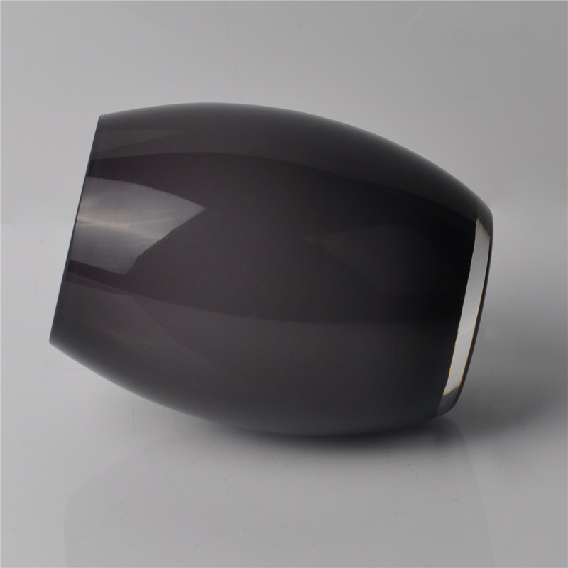 Luxury black glass cut candle holders