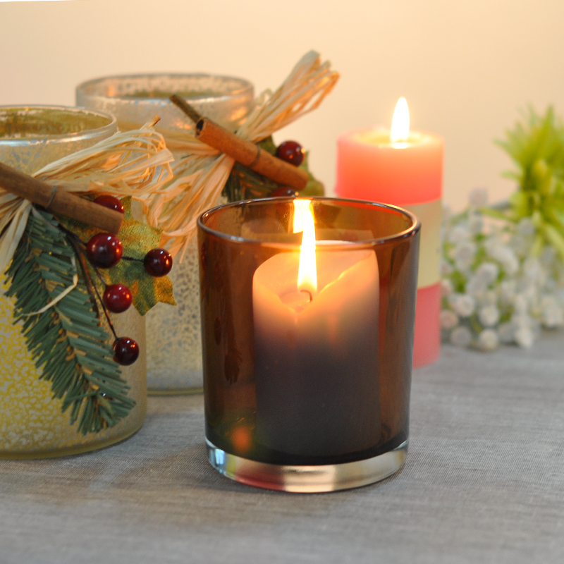 Hot sale 10oz colorful glass candle jars