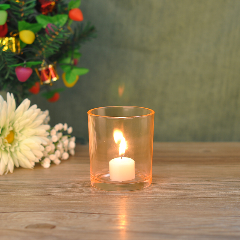 Hot sale 10oz colorful glass candle jars