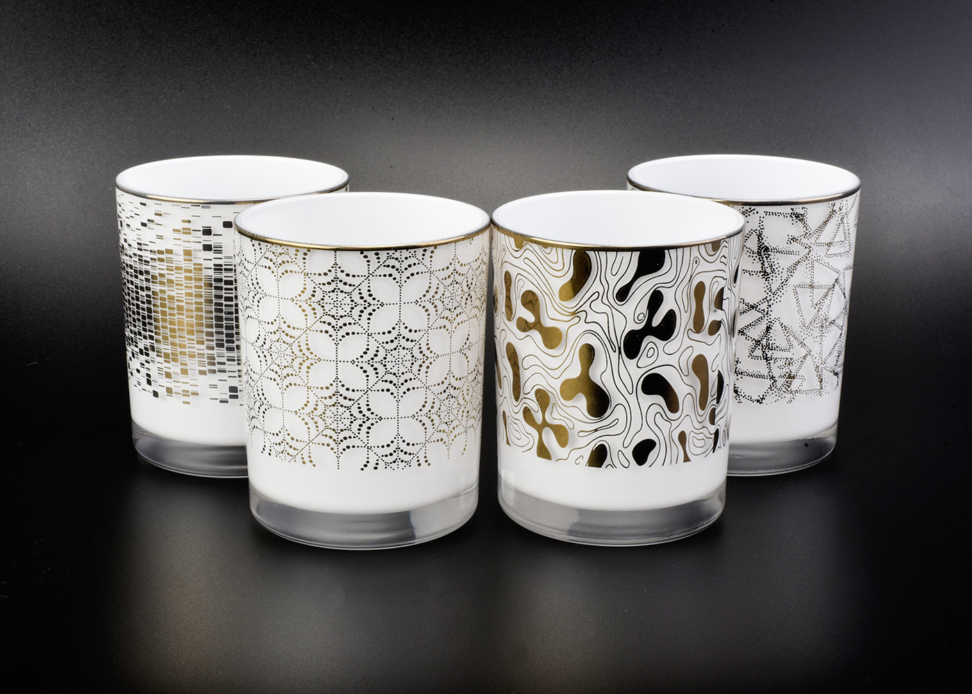 Luxury White Glass Jar For Candle Making Wholesale