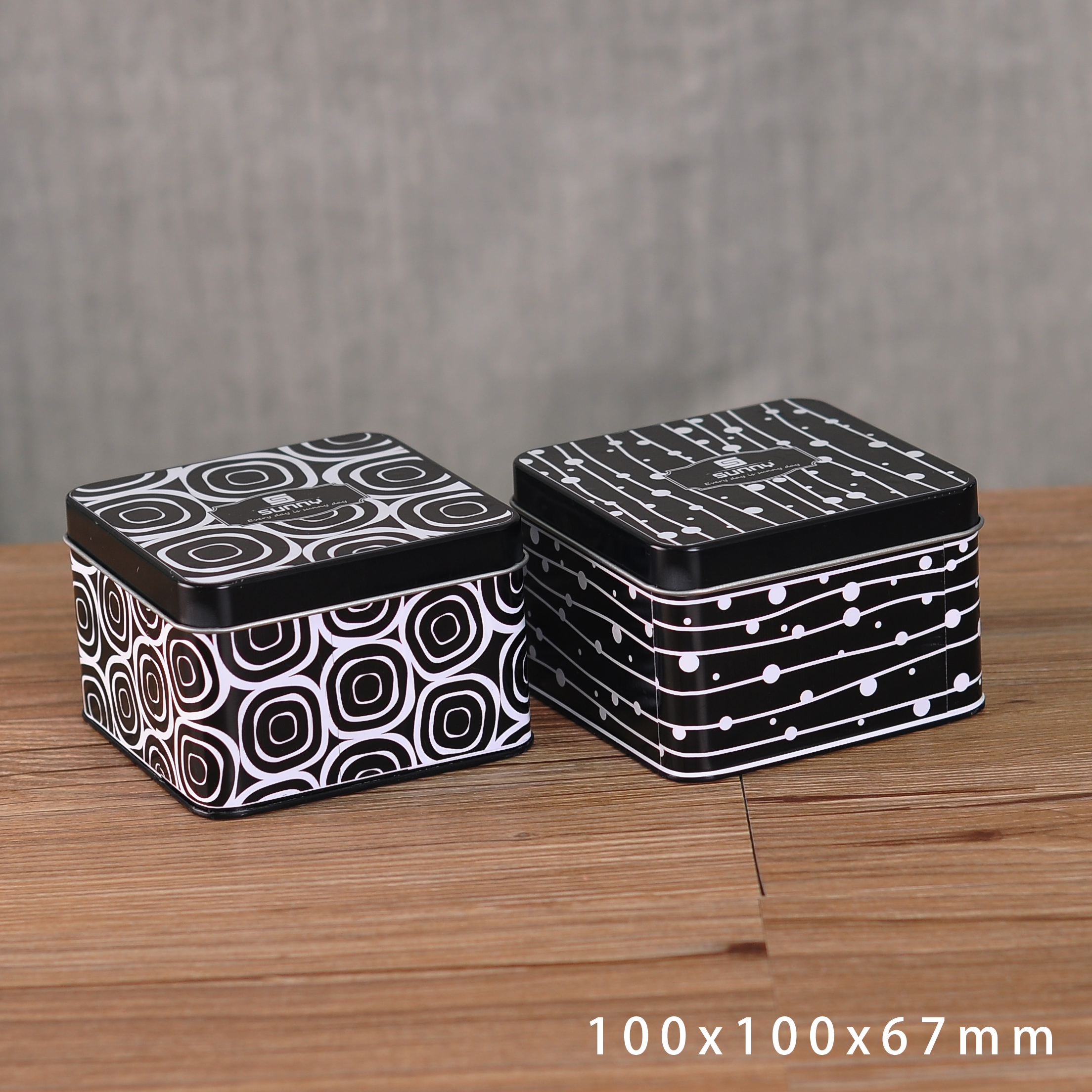 Square Shaped Tin Candle Jar Metal Jar For Candle Making
