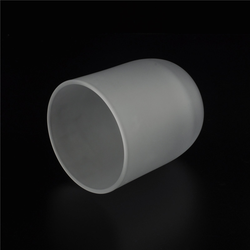 Hot sale popular frosted glass candle holders