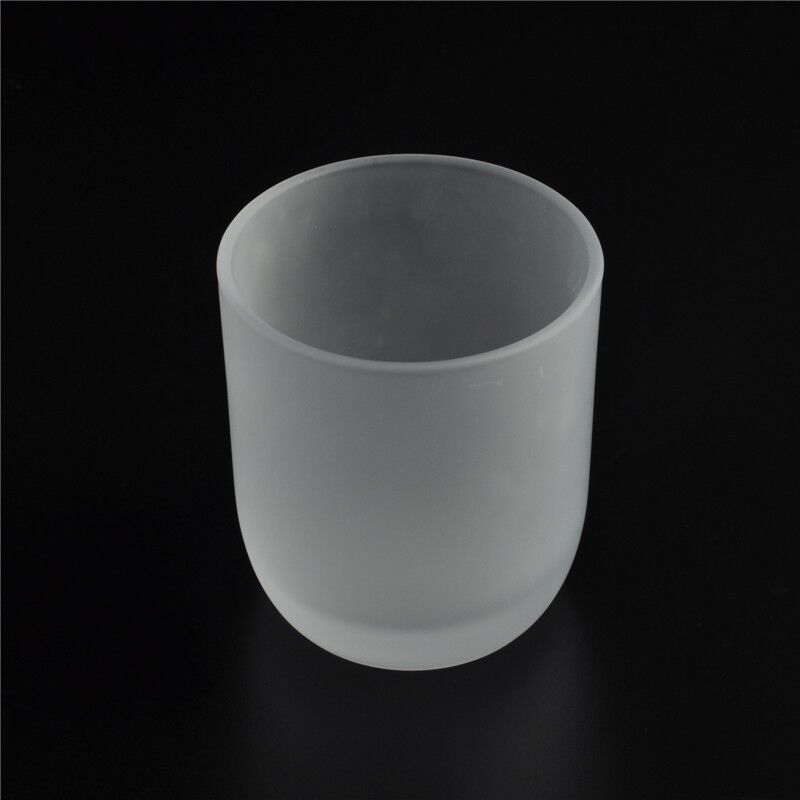 Hot sale popular frosted glass candle holders