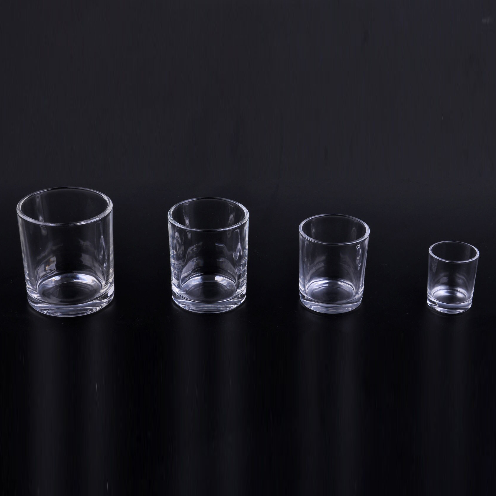 straight-side glass candle holders