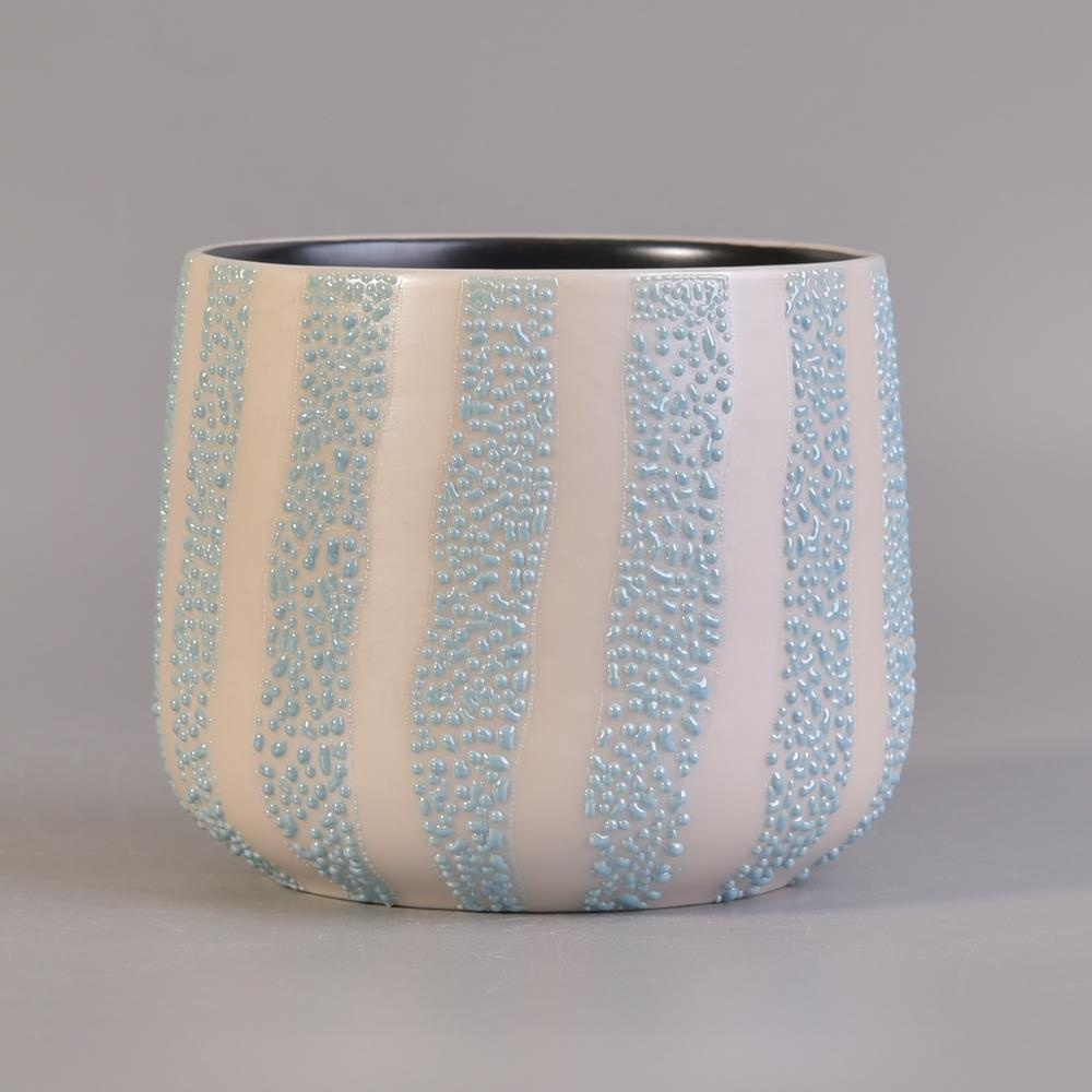 Custom Ionic Pearlescent Plating Candle Vessel Ceramic