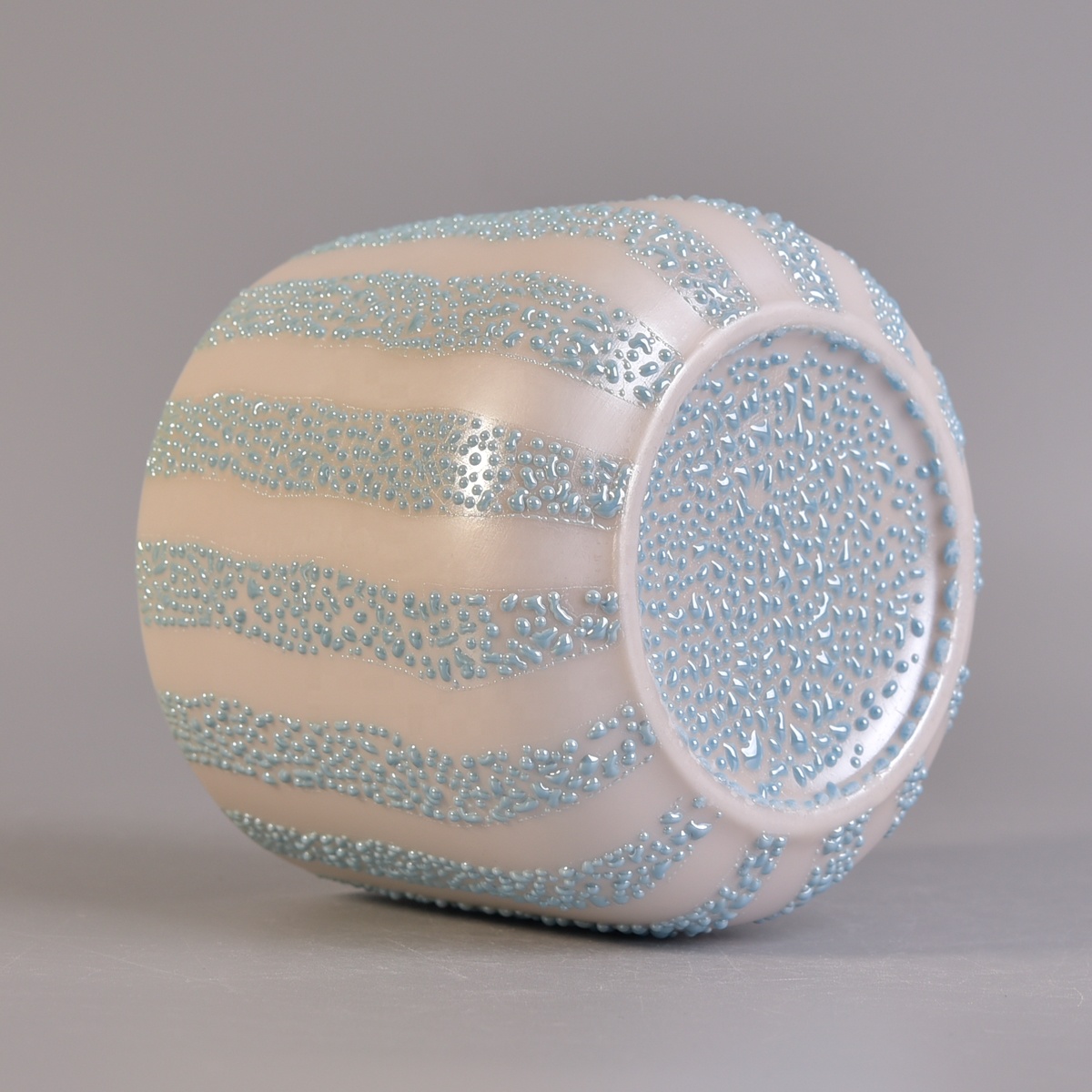 Custom Ionic Pearlescent Plating Candle Vessel Ceramic