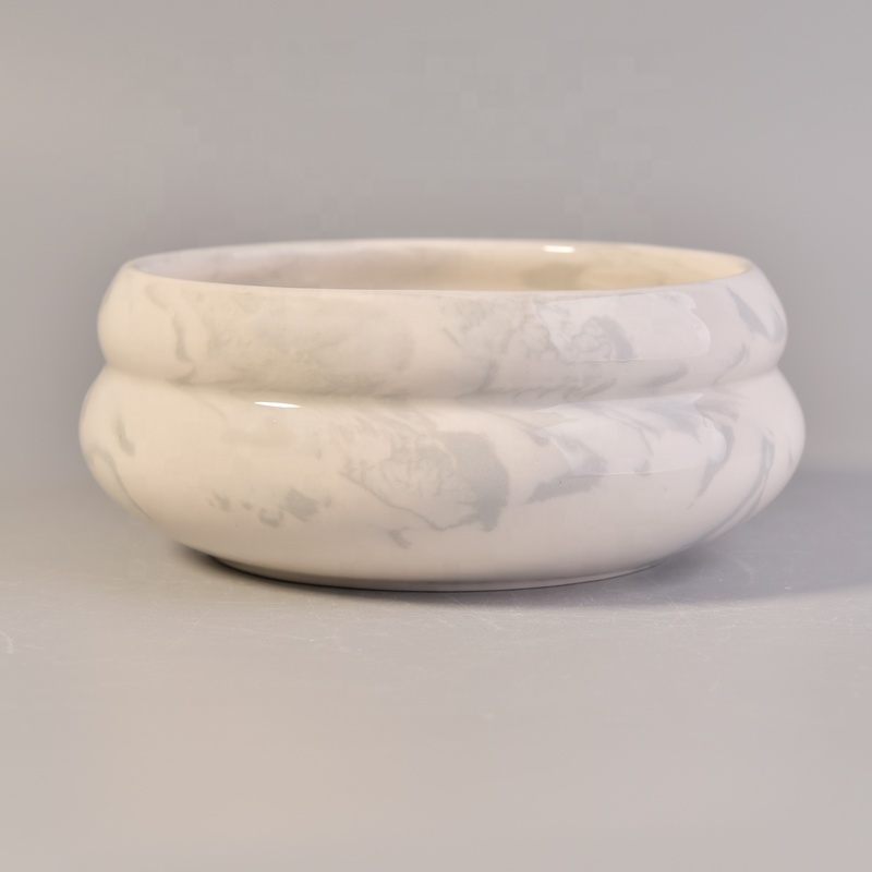 800ml Marble Pattern Candle Ceramic Jars