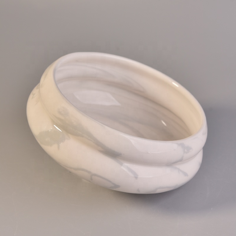 800ml Marble Pattern Candle Ceramic Jars