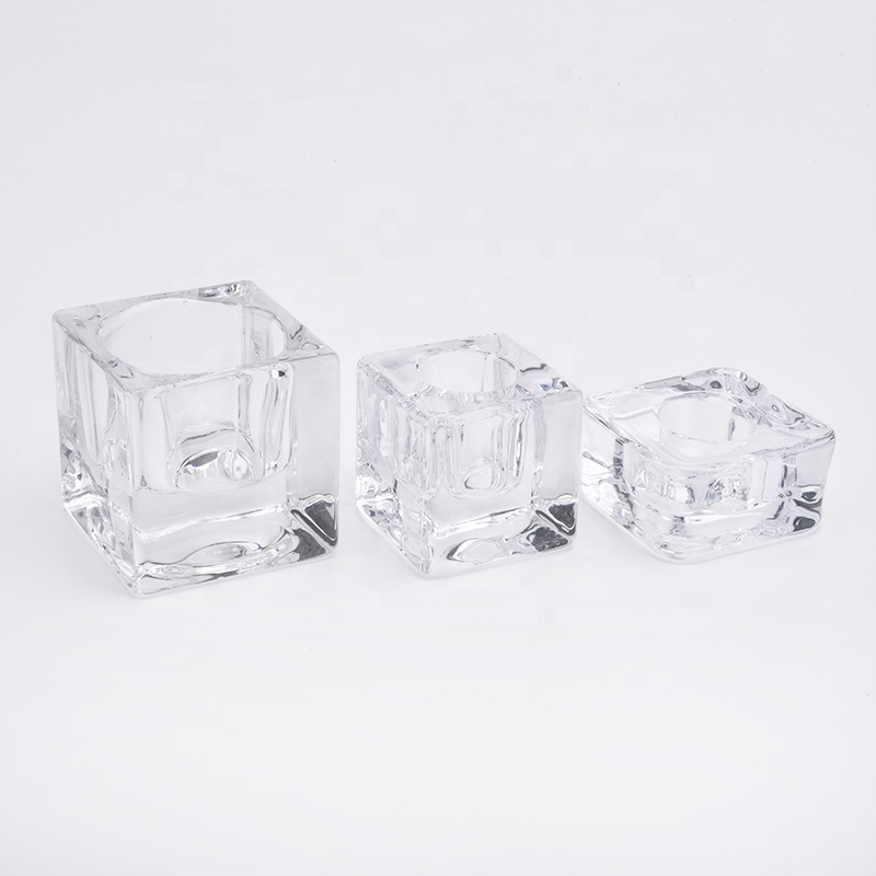 Mini Tealight Crystal Glass Candle Jars