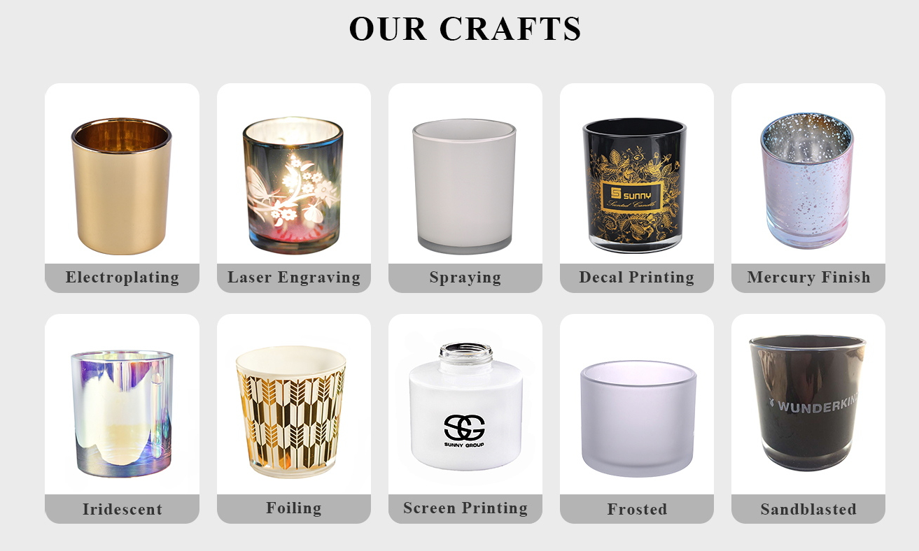 Luxury Christmas Concrete Candle Jars WIth Gold Decoration