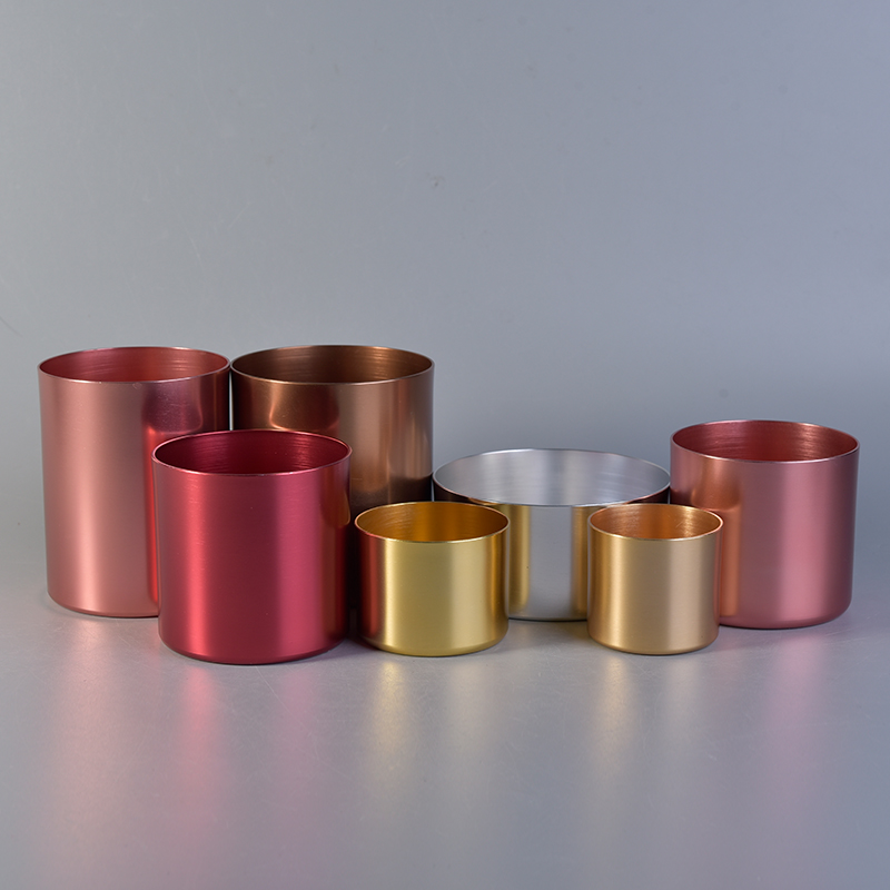 Custom Rose Gold Metal Candle Holders