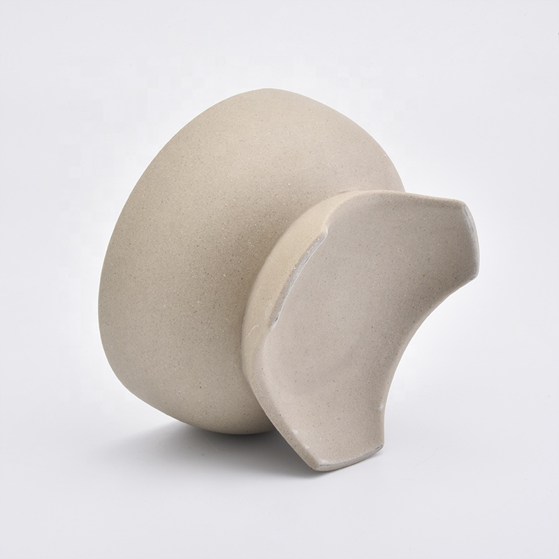 Unique Bowl Shaped Candle Ceramic Jar For Home Decor