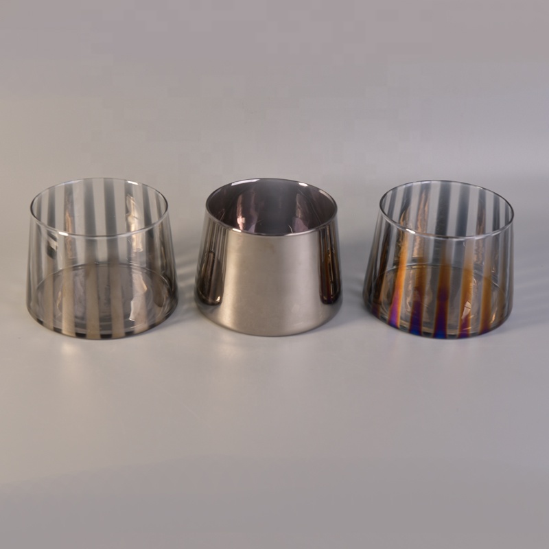 Hand Blown Glass Candle Holders For Home Decoration