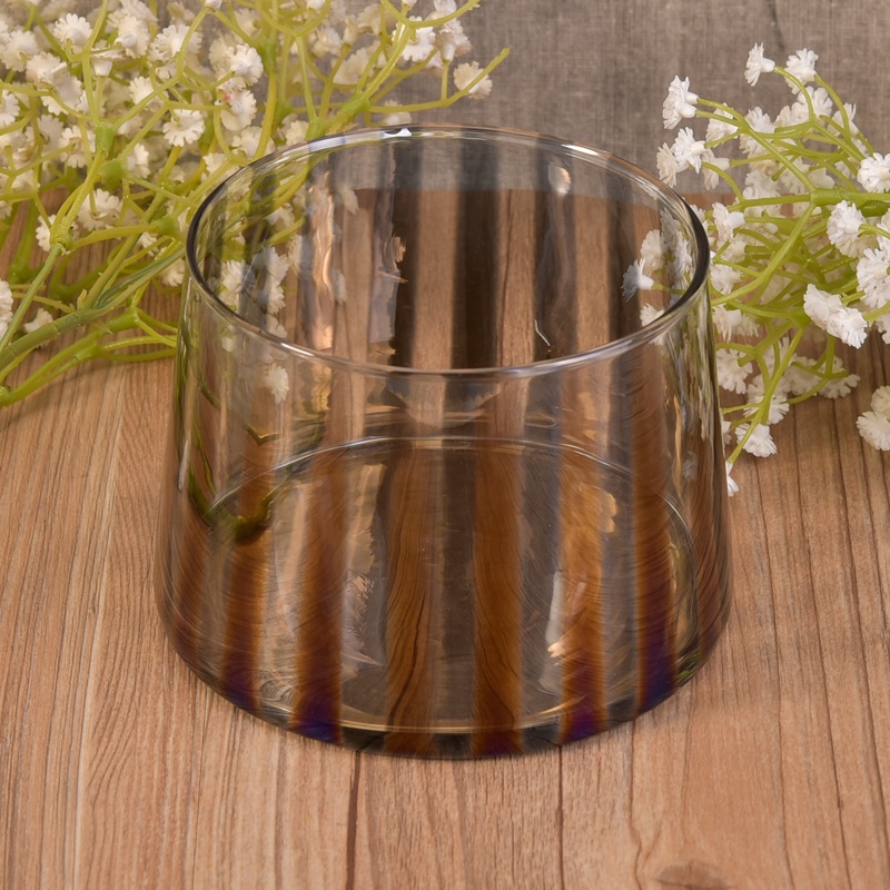 Hand Blown Glass Candle Holders For Home Decoration