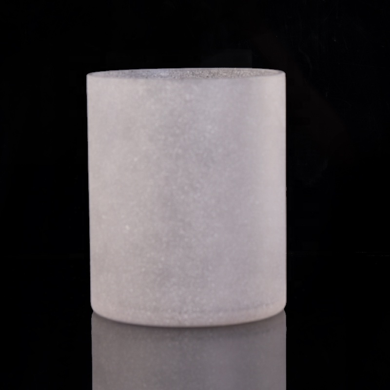 Handmade Frosted Glass Candle Jars