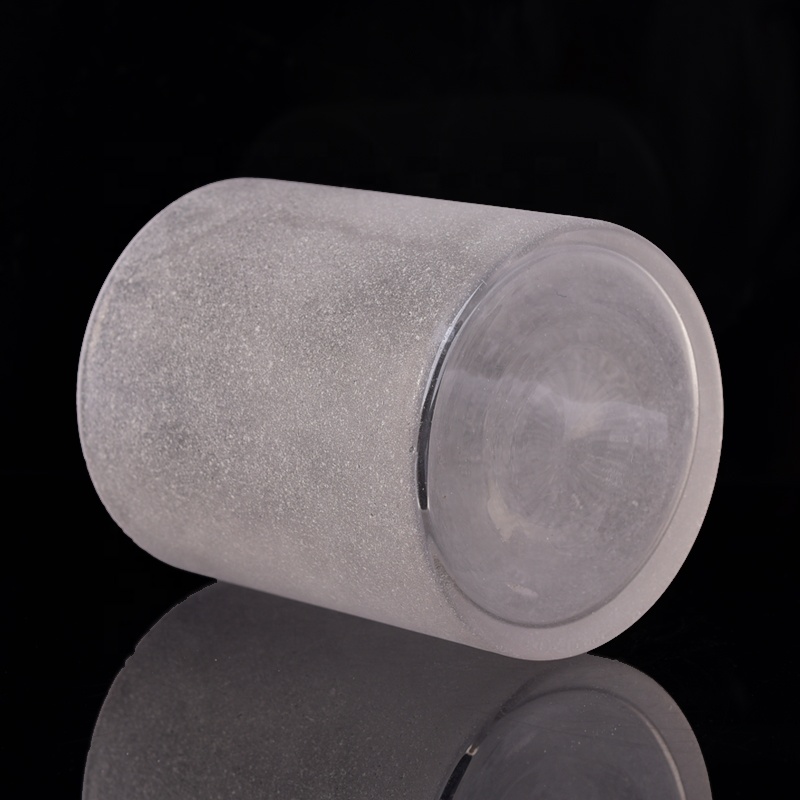 Handmade Frosted Glass Candle Jars