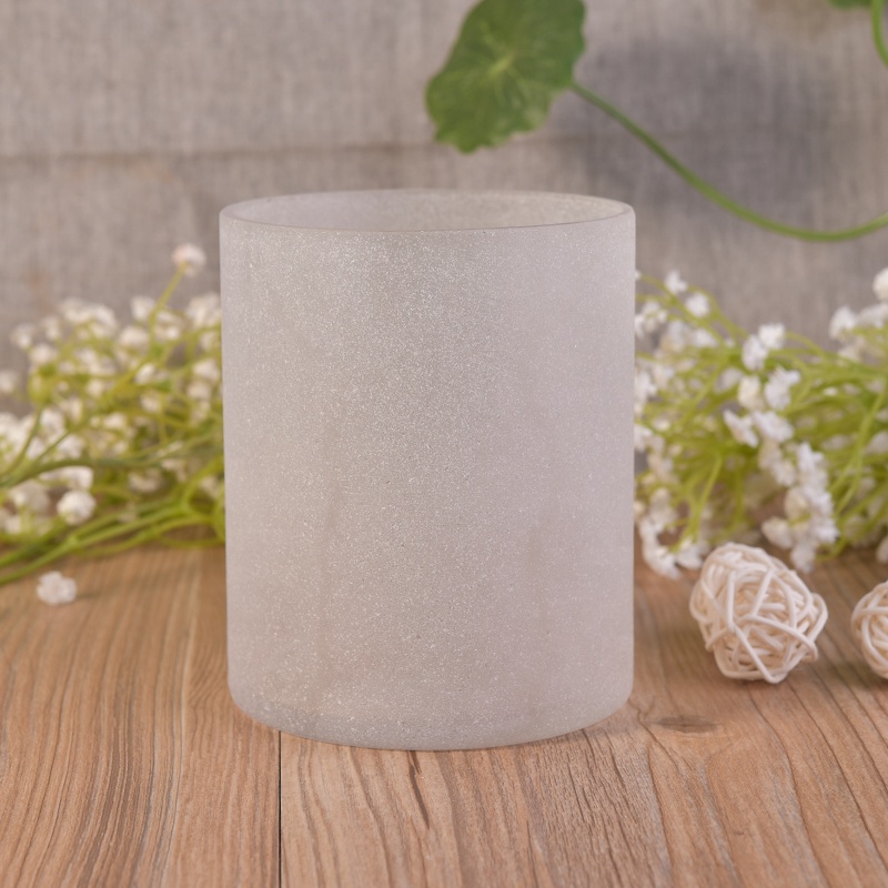 Handmade Frosted Glass Candle Jars