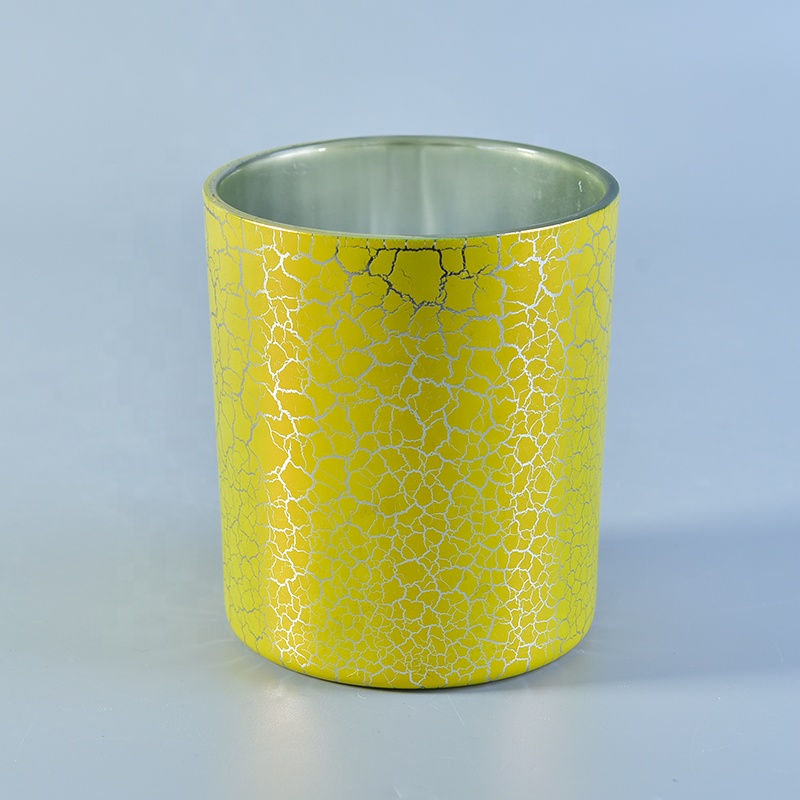 Customized 10oz Yellow Glass Candle Jar Wholesale
