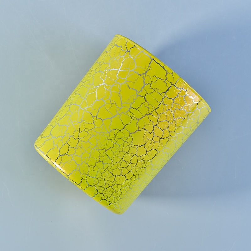 Customized 10oz Yellow Glass Candle Jar Wholesale