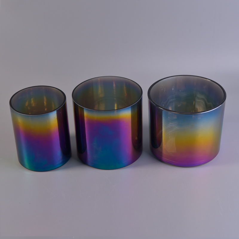 1200ml Luxury Iridescent Holographic Candle Glass Jar