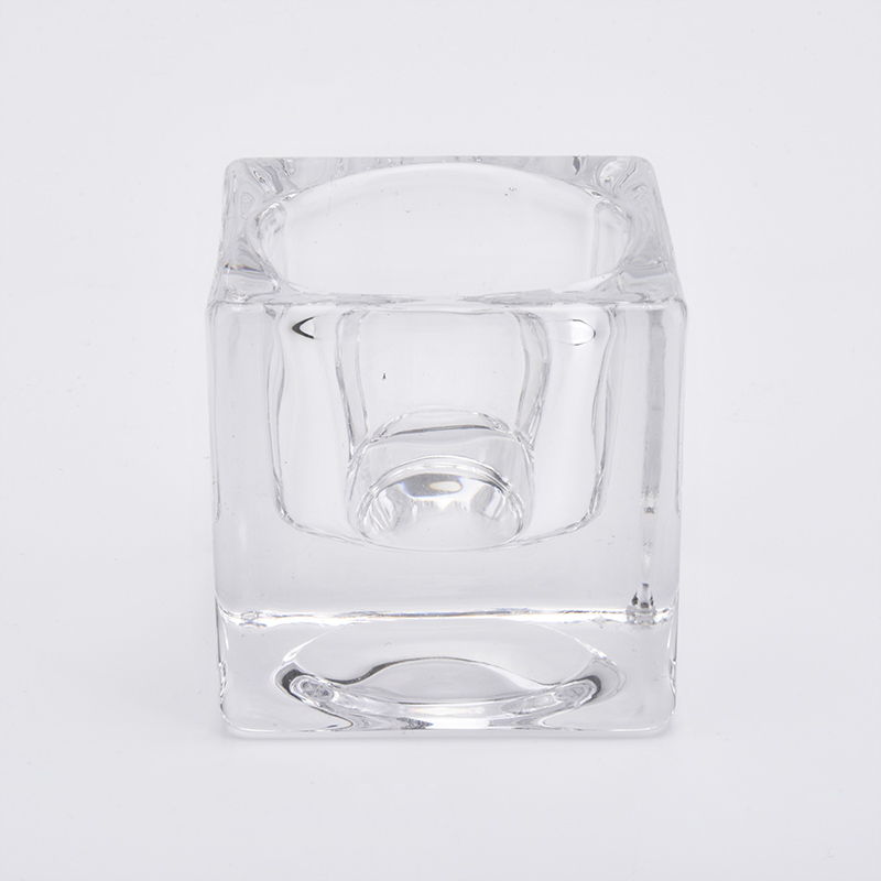 Mini Crystal TeaLight Glass Candle Holders Square