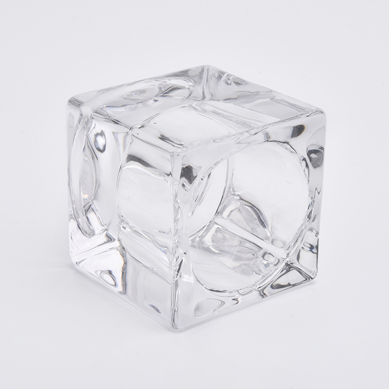 Mini Crystal TeaLight Glass Candle Holders Square