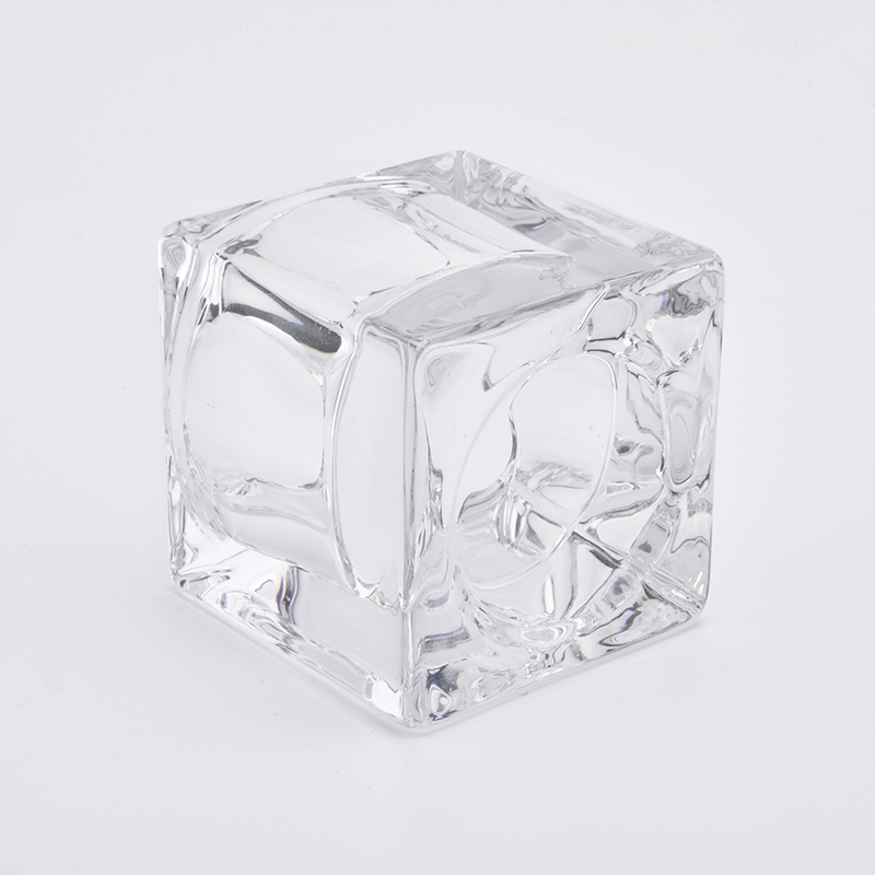 Mini Crystal TeaLight Glass Candle Holders Square