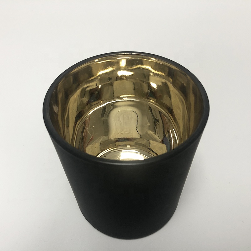 Luxury 300ml 400ml Matte Black Candle Glass Jars For Home Decor
