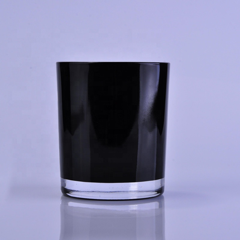 Luxury Inside Black and Gold Plating Glass Candle Jars